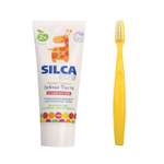 Промо набор Silca Зубная паста детская со вкусом яблока + Зубная щетка мягкая в ассортименте