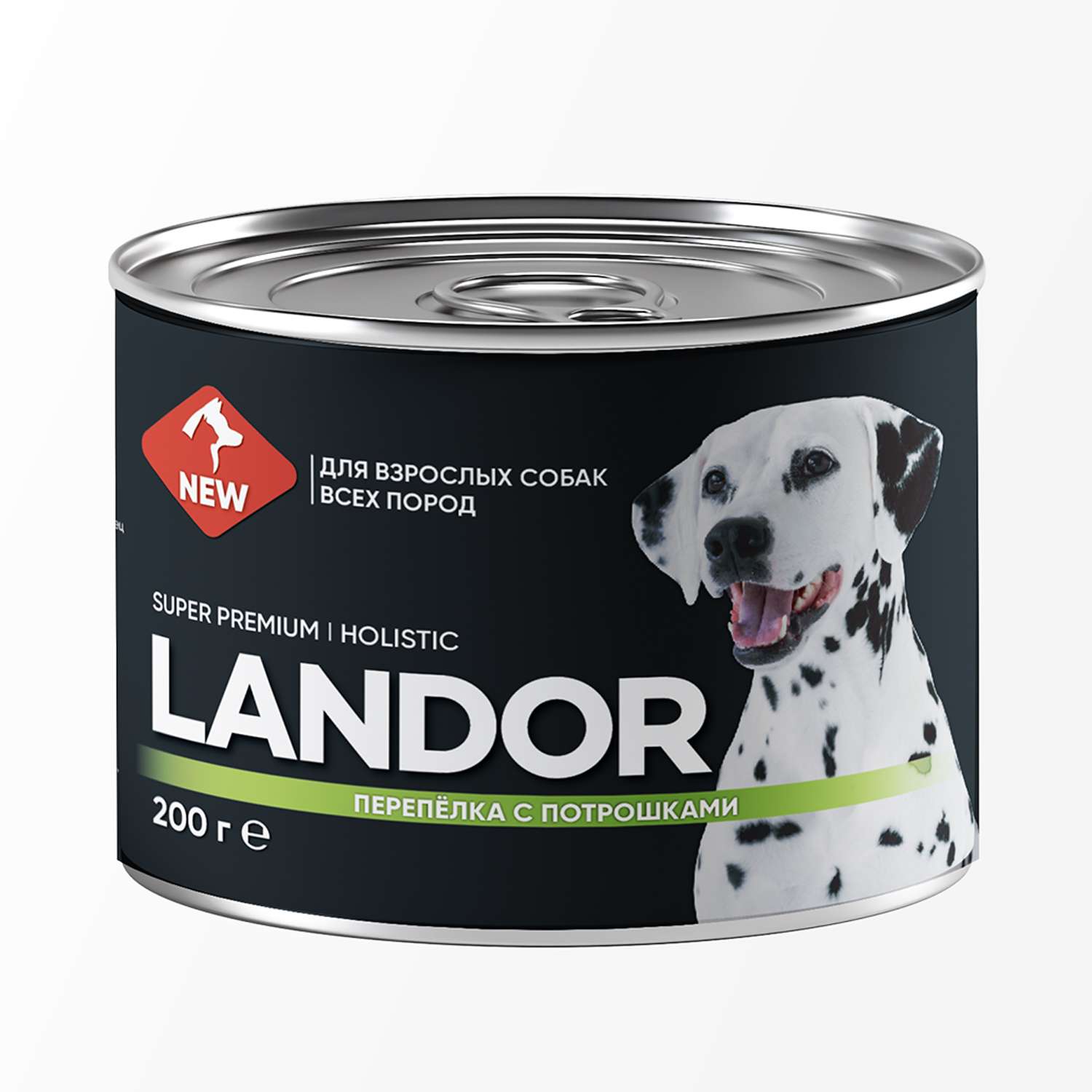 Корм для собак Landor 0.2кг всех пород перепелка с потрошками ж/б - фото 1