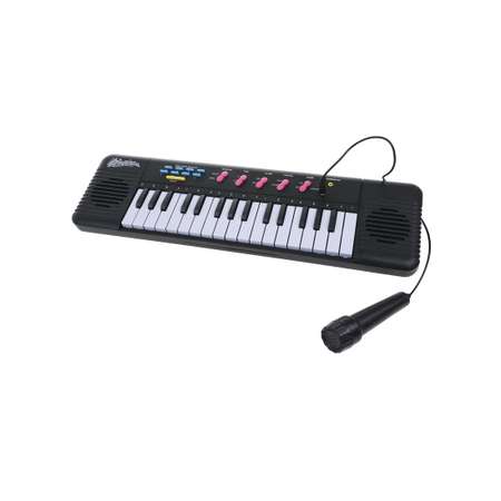 Синтезатор детский Наша Игрушка с микрофоном развивающая музыкальная игрушка 32 клавиши