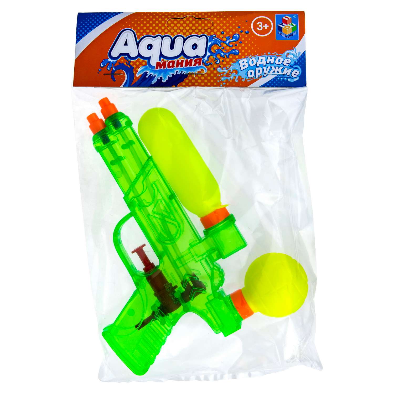 Водяной пистолет Аквамания 1TOY детское игрушечное оружие зеленый - фото 3