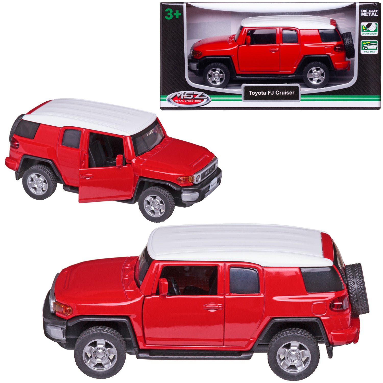 Автомобиль Abtoys Toyota MSZ 1:43 инерционный красный WE-15950R - фото 1