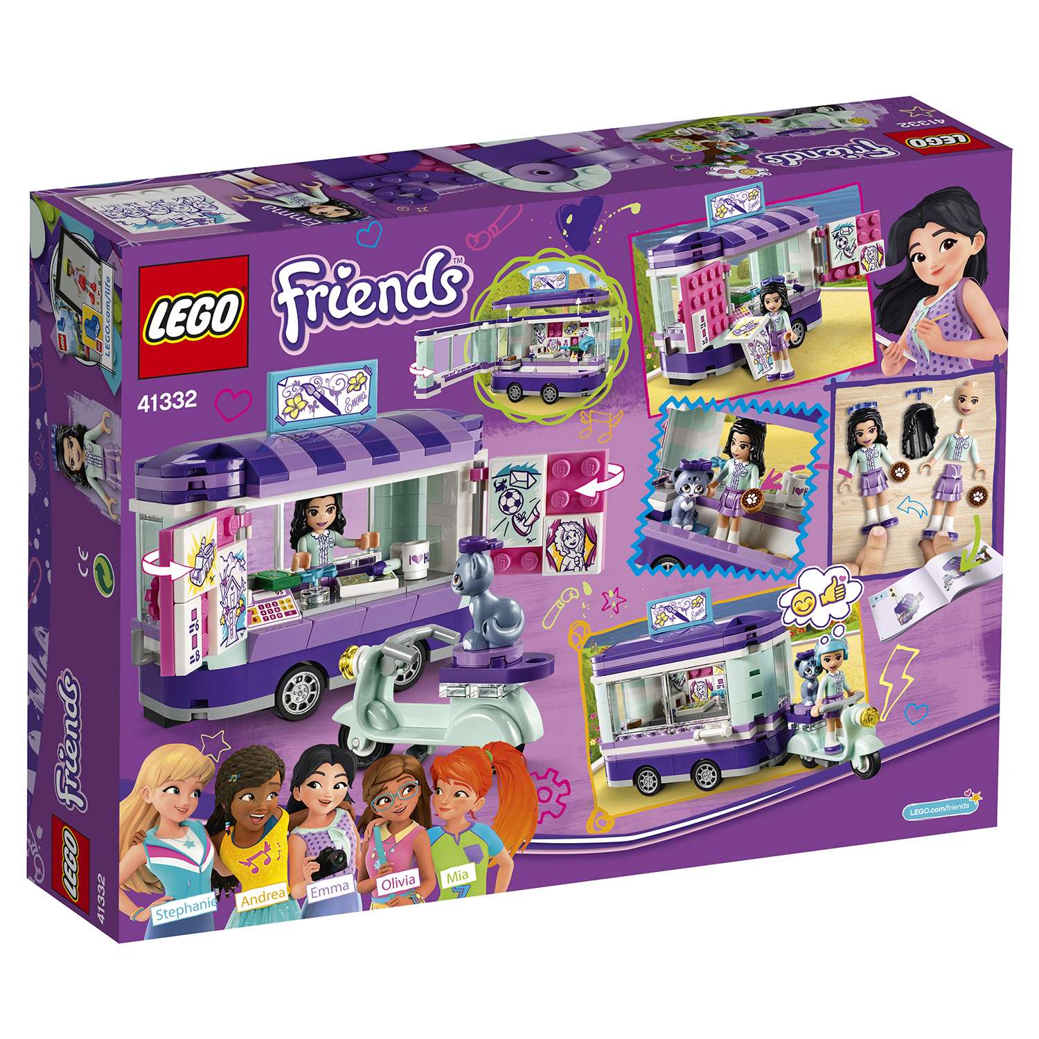 Конструктор LEGO Передвижная творческая мастерская Эммы LEGO Friends 41332 - фото 3