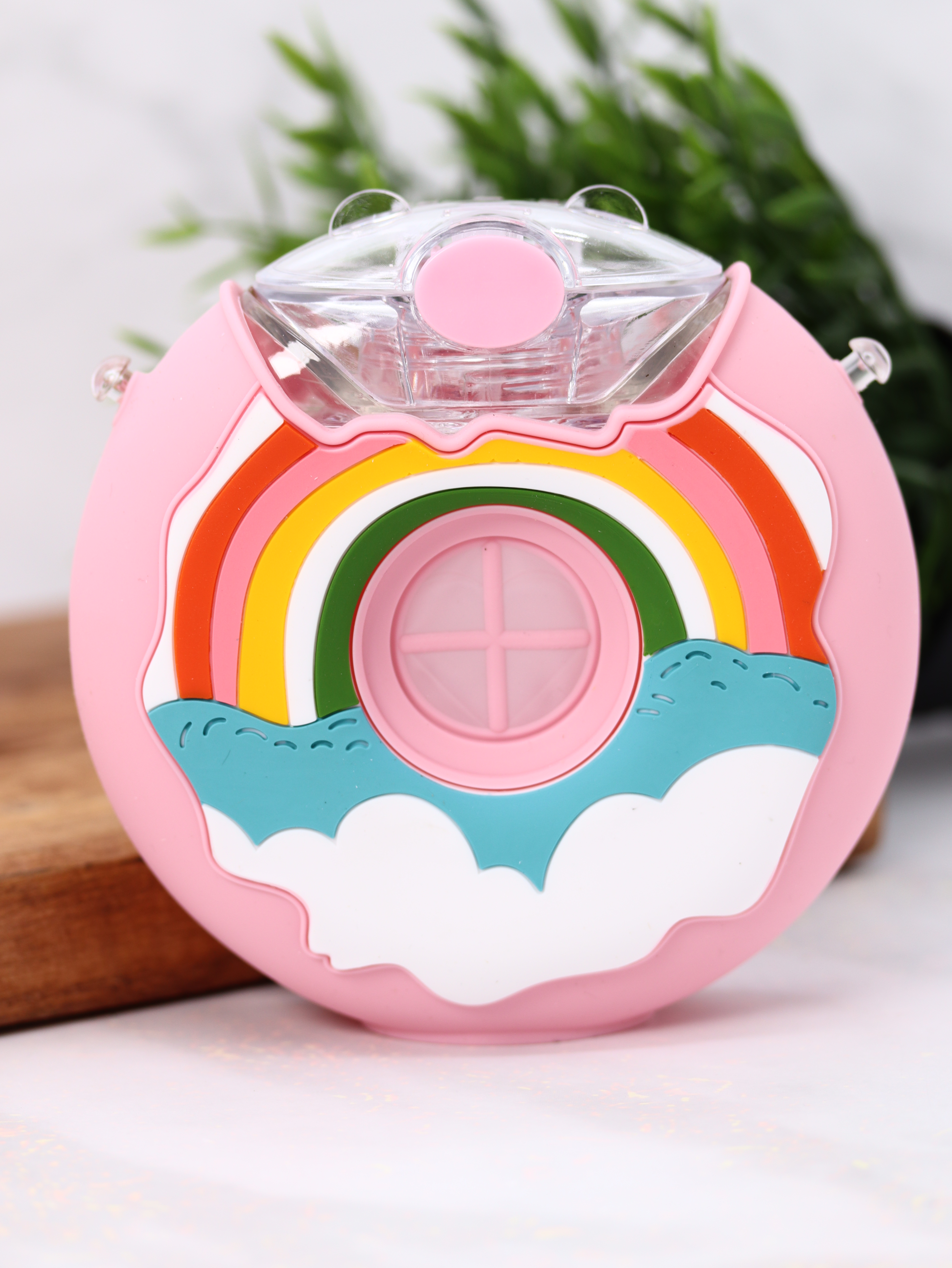 Бутылка для воды спортивная iLikeGift Rainbow donut pink 380 мл - фото 4