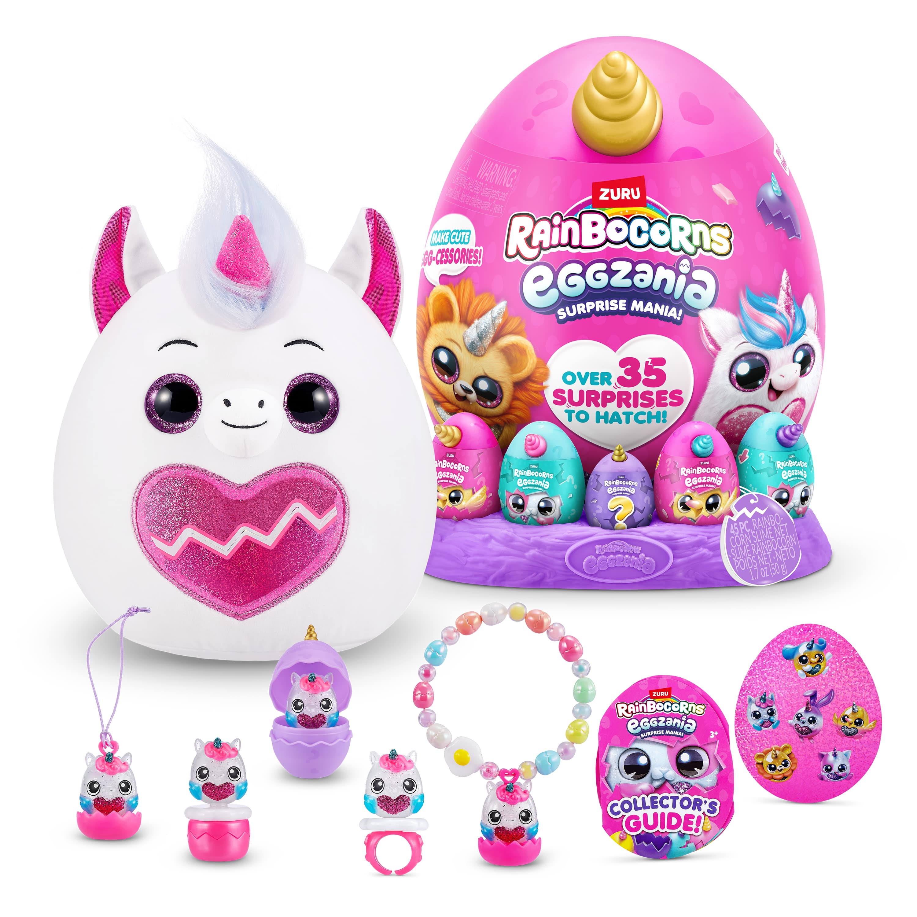 Игрушка сюрприз Zuru Rainbocorns Eggzania S1 с аксессуарами питомец в яйце - фото 8