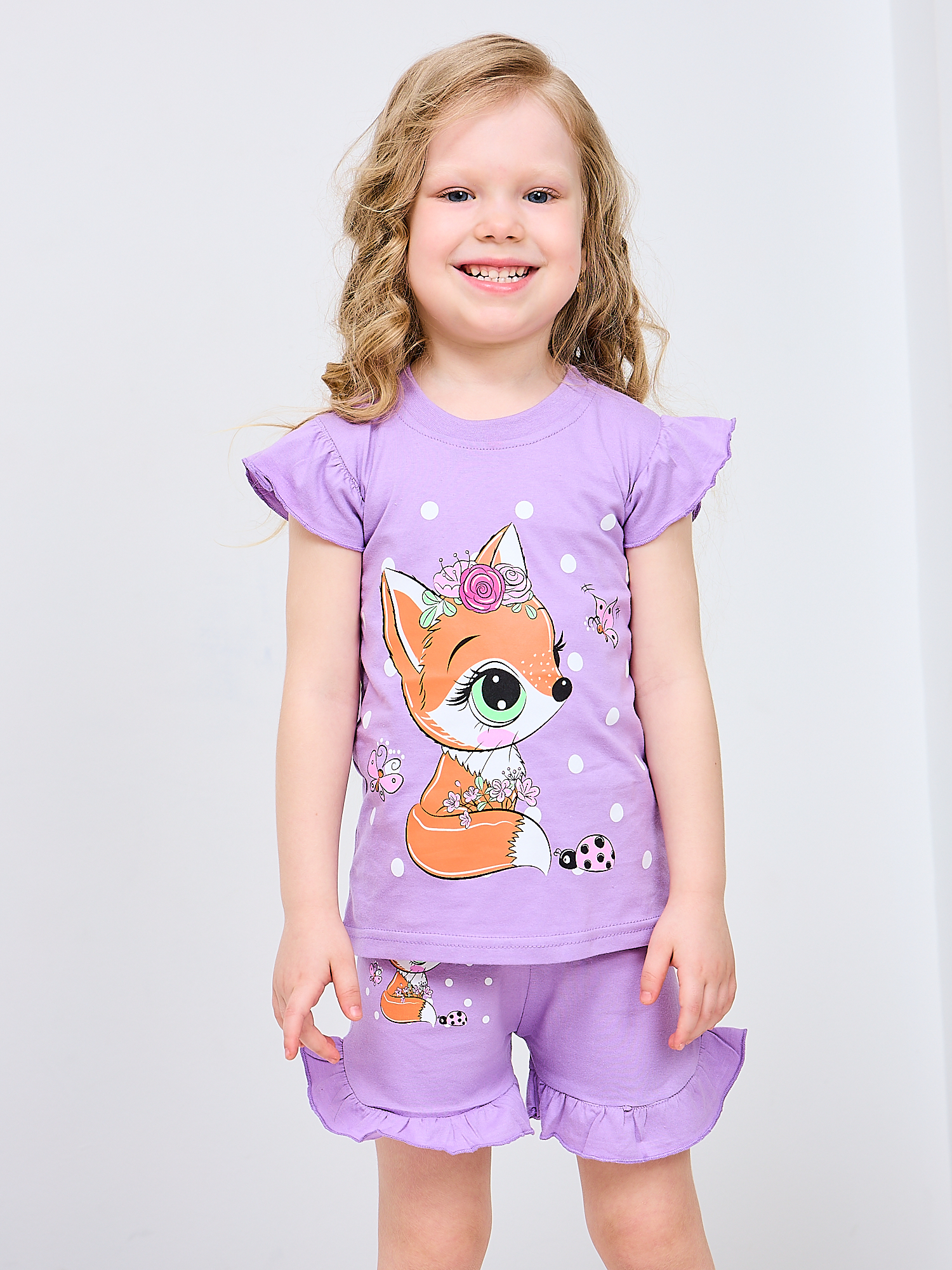 Костюм Mil Art kids 1902201548SUIT-SHORTS-LISICHKA-VIOLET - фото 1