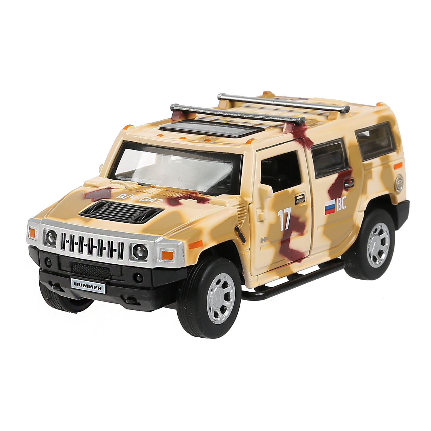 Технопарк Машина металлическая Hummer H2 Камуфляж 12 см