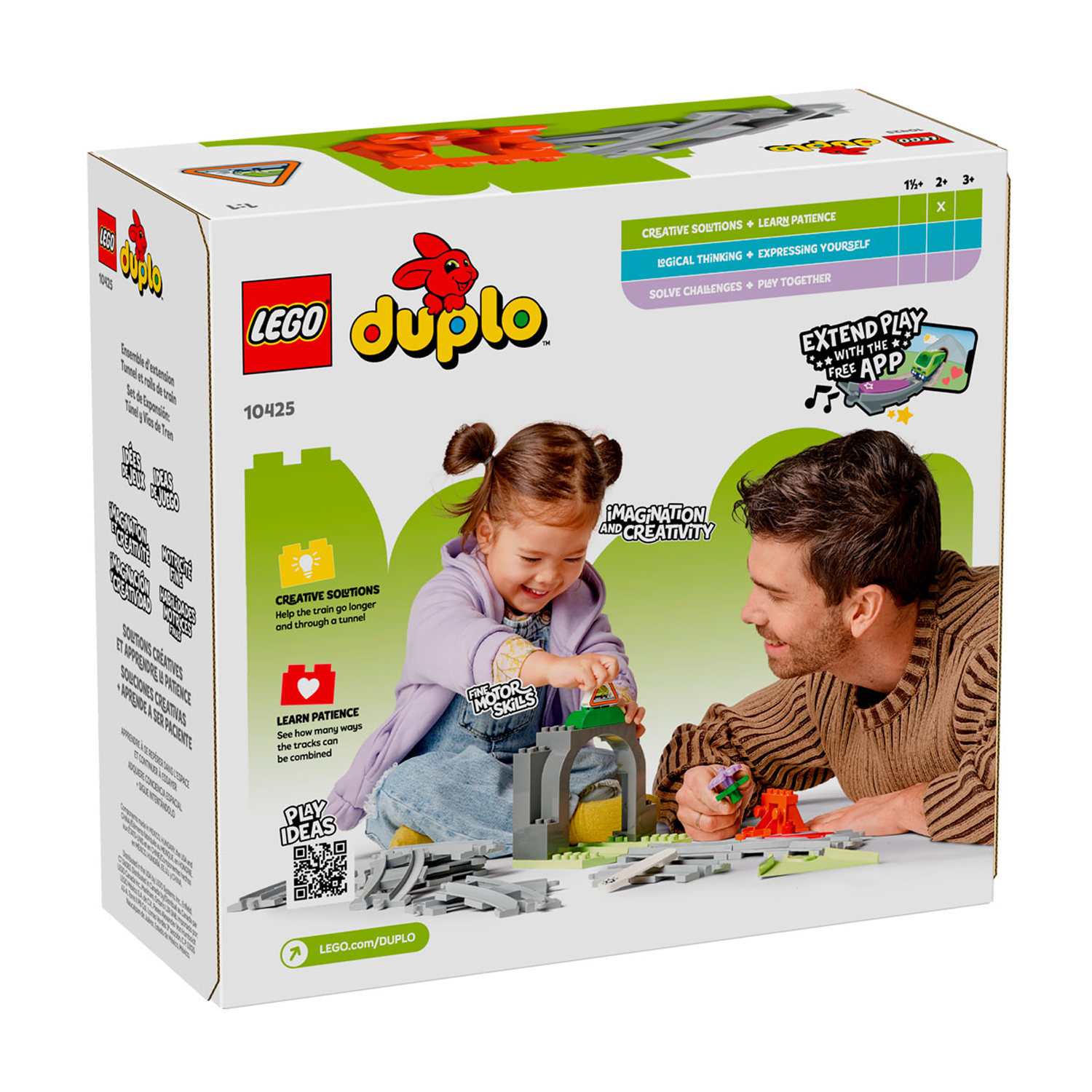 Конструктор детский LEGO Duplo Железнодорожный Туннель и Рельсы - фото 8