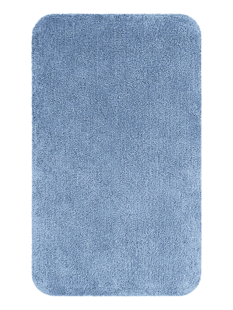 Коврик для ванной DeNASTIA 60х100 35% хлопок 65% полиэстер голубой M111303 - фото 4
