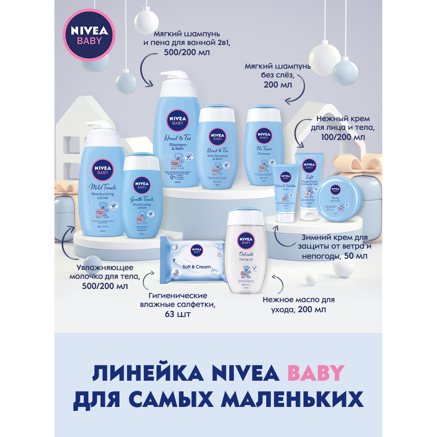 Крем для лица и тела Nivea 100мл с 3месяцев - фото 4