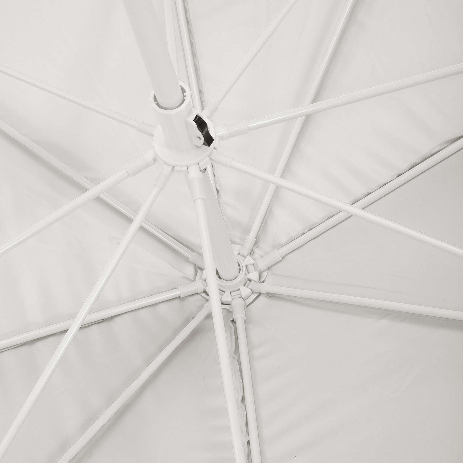 Зонт пляжный BABY STYLE большой 1.75х2.4 м Oxford прямоуголный белый - фото 3