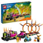 Конструктор детский LEGO City Stuntz Трюковый грузовик и огненное кольцо 60357
