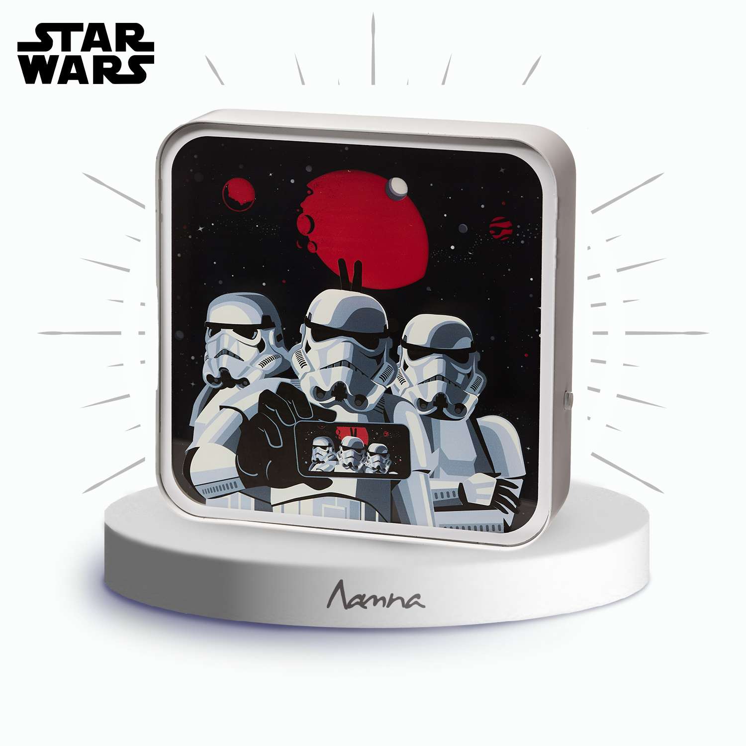 Настольный светильник-ночник Star Wars светодиодный 3D Звёздные войны Штурмовик - фото 2