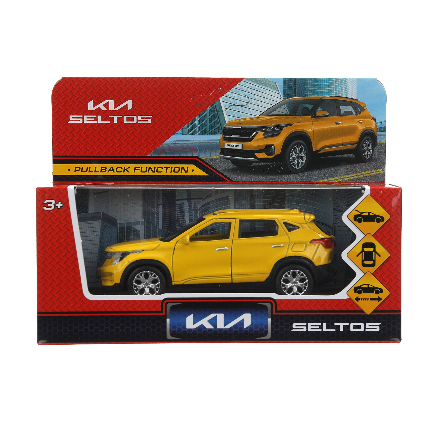 Автомобиль Технопарк KIA Seltos желтый 394416 - фото 2