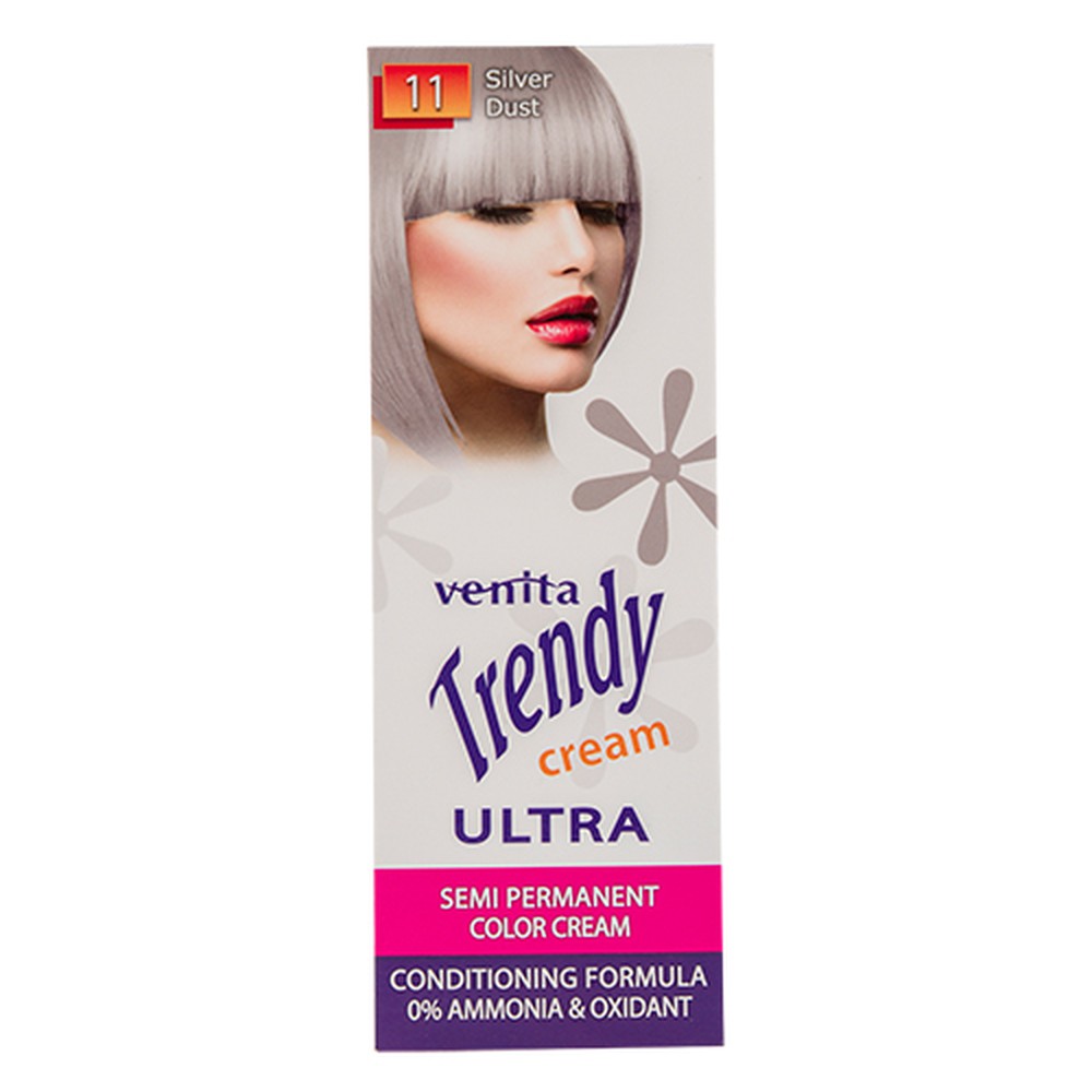 Крем-краска для волос VENITA Ultra тон 11 серебряная пыль 75 мл - фото 1