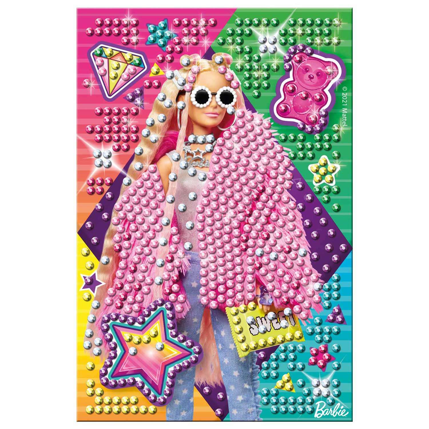 Алмазная мозаика Barbie Аппликация стразами подарочная в коробке - фото 2