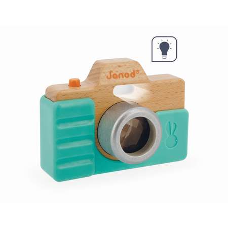 Фотокамера Janod с эффектом фотовспышки из дерева с чехлом J05381