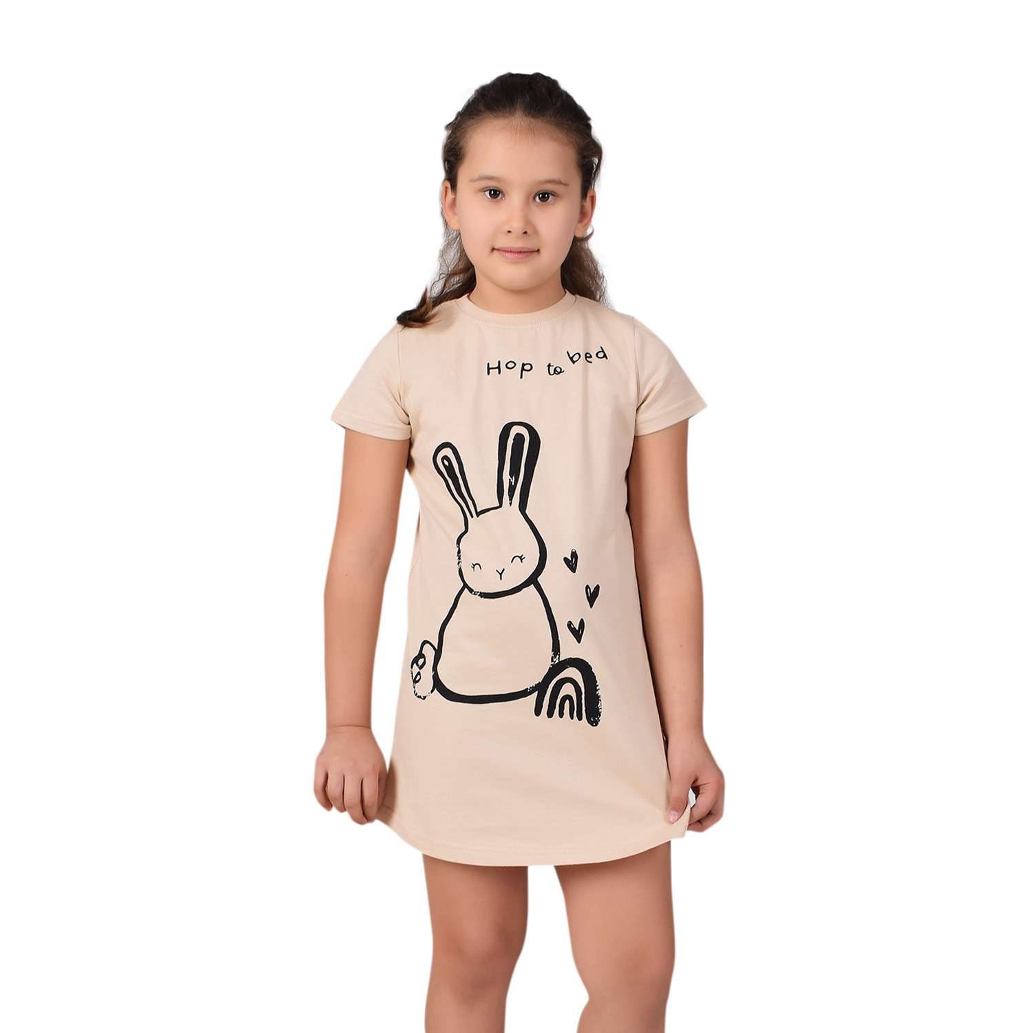 Сорочка ночная Счастливая малинка М-1500 беж - фото 1