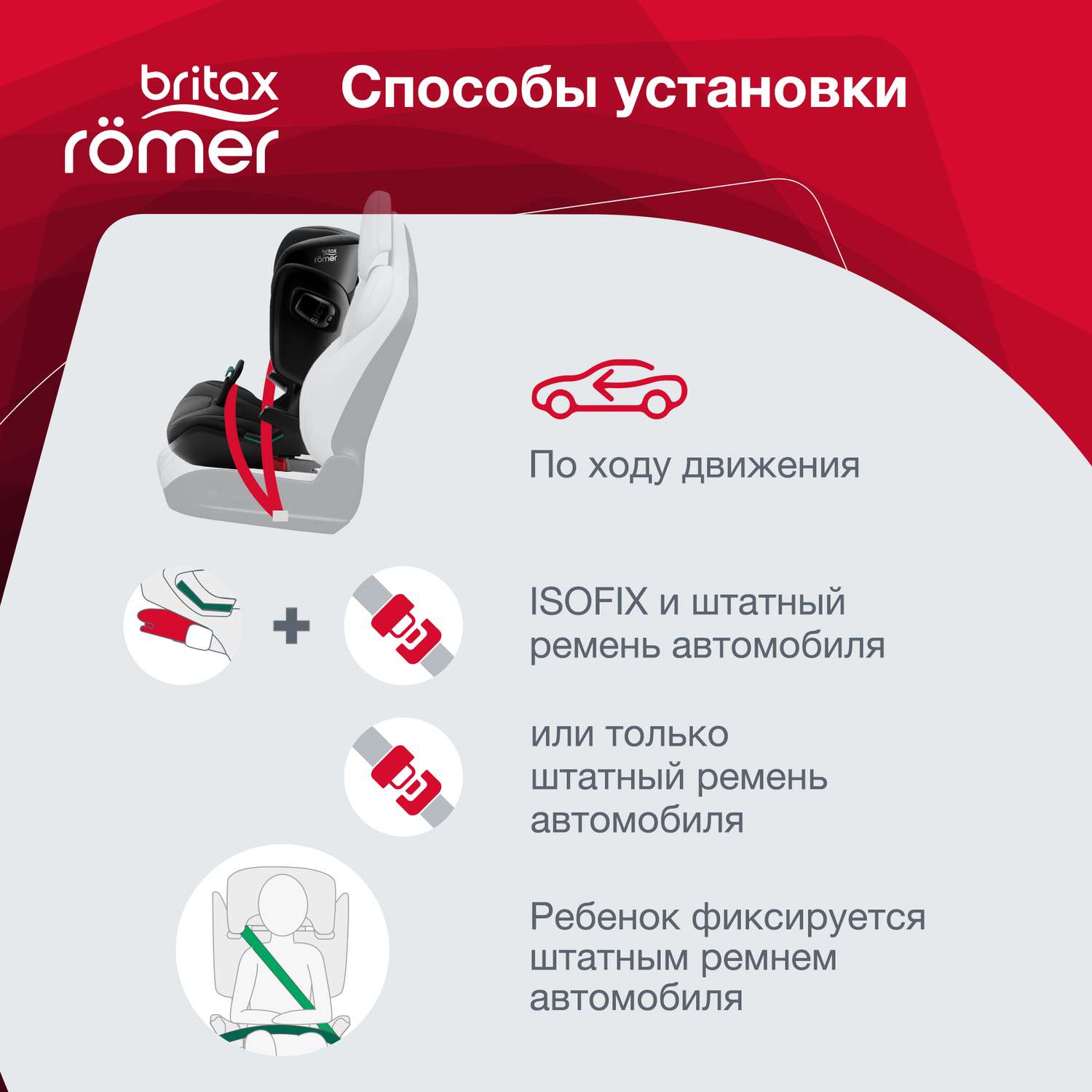 Детское автокресло Britax Roemer KIDFIX i-SIZE Cosmos Black - фото 3