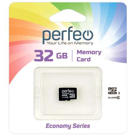 Карта памяти Perfeo microSD 32 Гб High-Capacity Class 10 без адаптера economy series