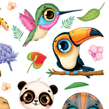 Декоративные наклейки Дрофа-Медиа Тропические животные 4261