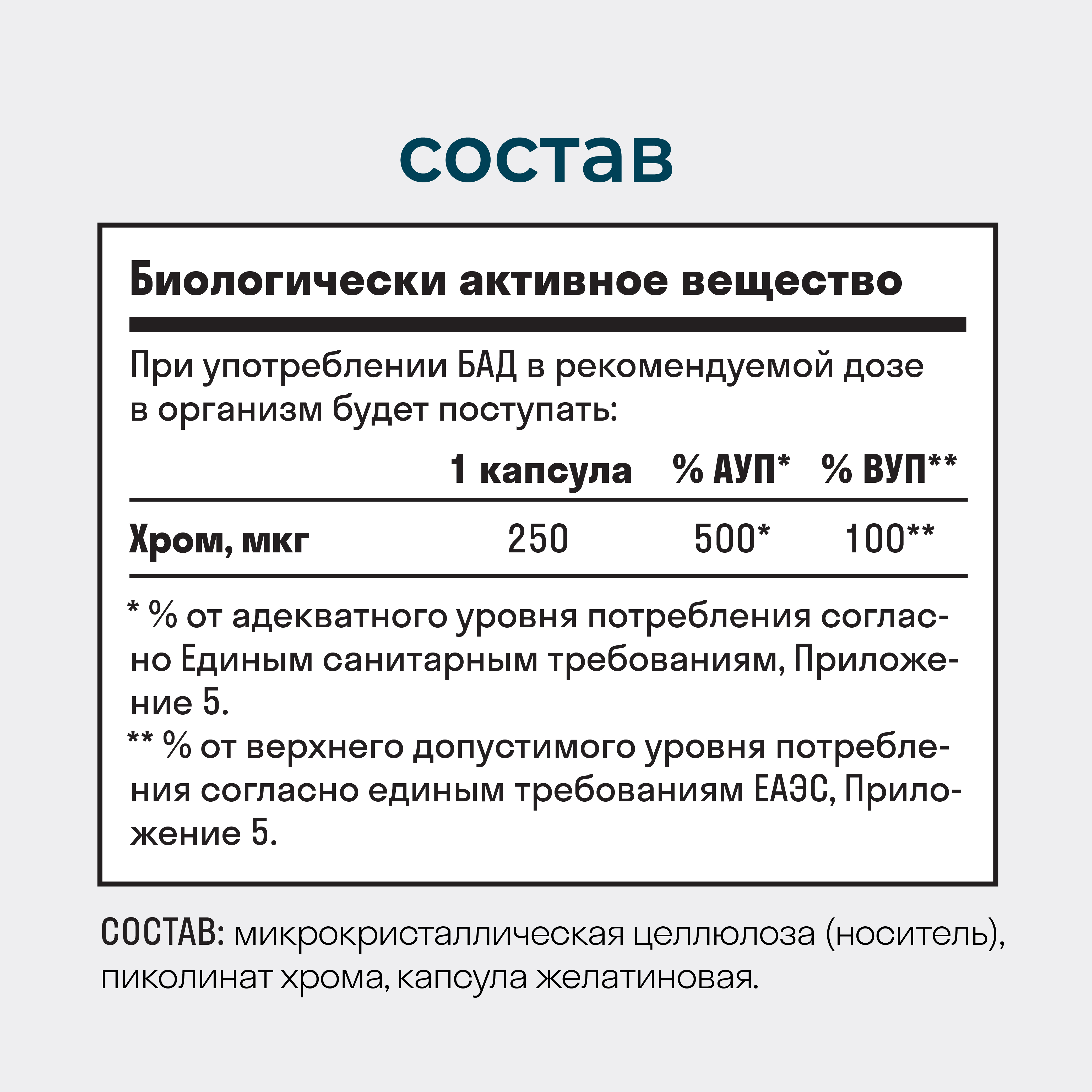 Хром LeafToGo Пиколинат хрома 250 мкг в 1 капсуле витамины 60 капсул - фото 7