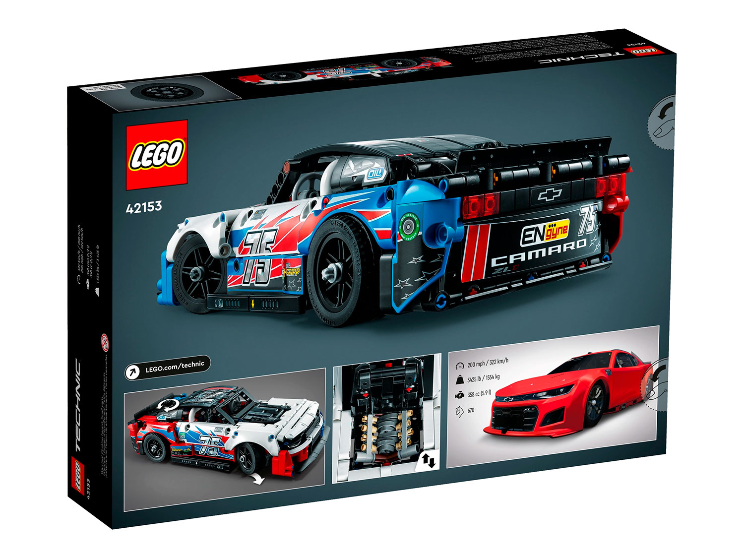 Конструктор детский LEGO Technic Автомобиль Camaro ZL1 42153 - фото 6