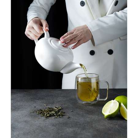 Заварочный чайник MAGISTRO фарфоровый «Бланш» 1 л цвет белый