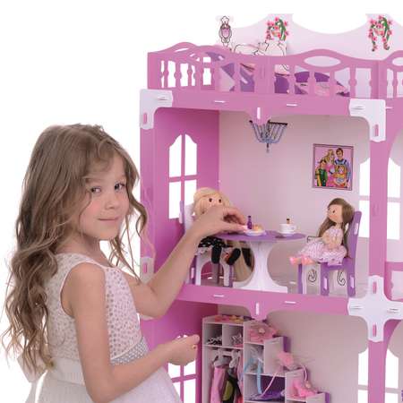 Домик для кукол Krasatoys Анна с мебелью 6 предметов 000268