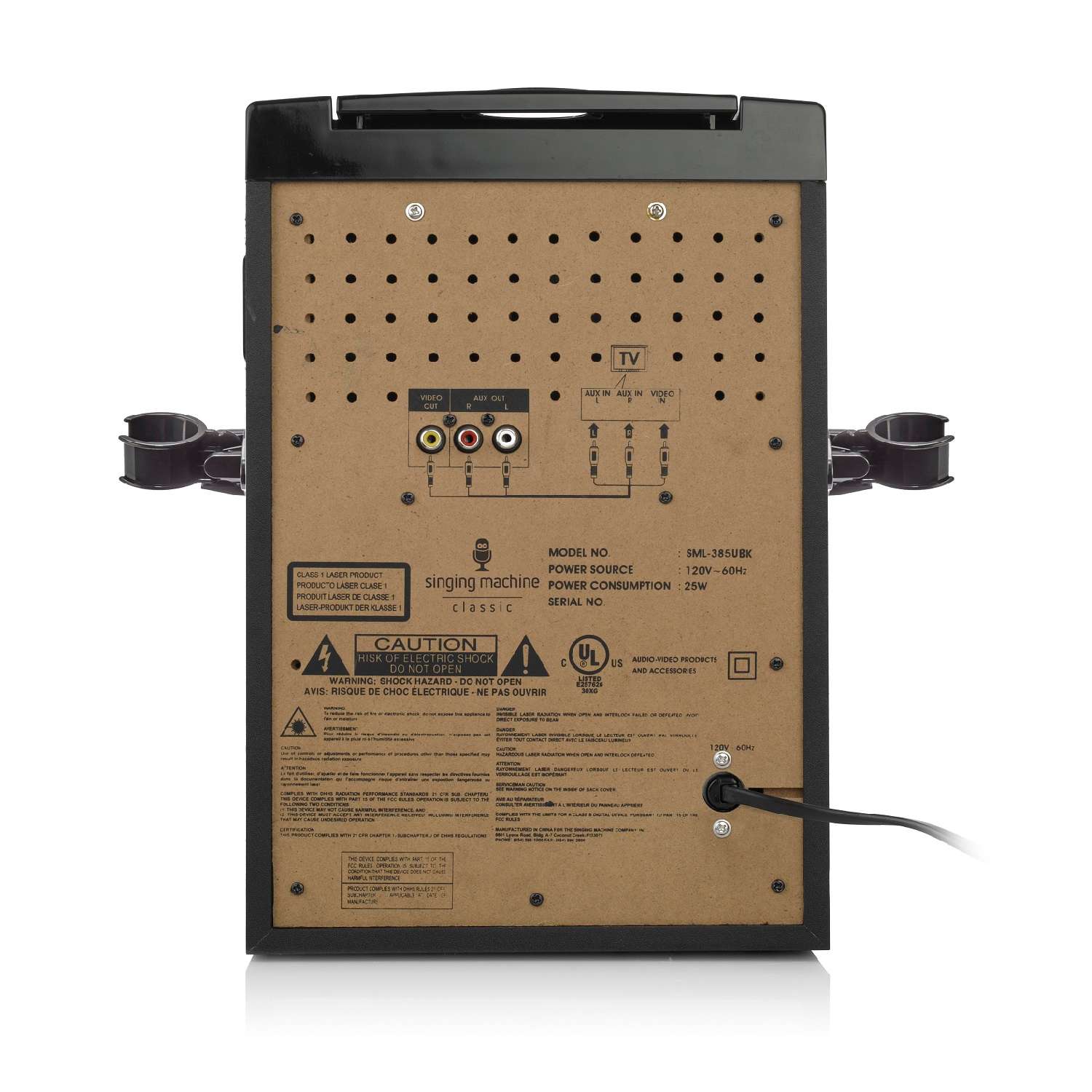 Караоке система Singing Machine с LED Disco подсветкой черный Bluetooth CD+G USB - фото 5