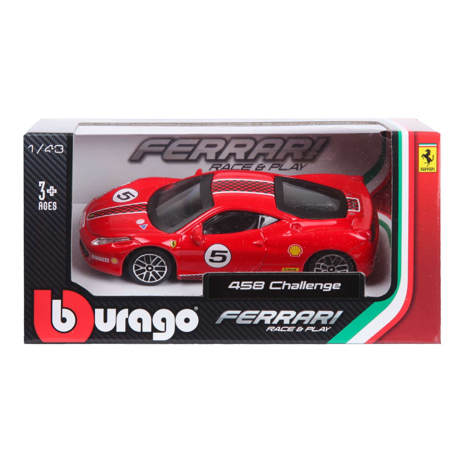 Машина BBurago 1:43 Ferrari 458 Challenge 18-31132W 18-31132W - фото 2