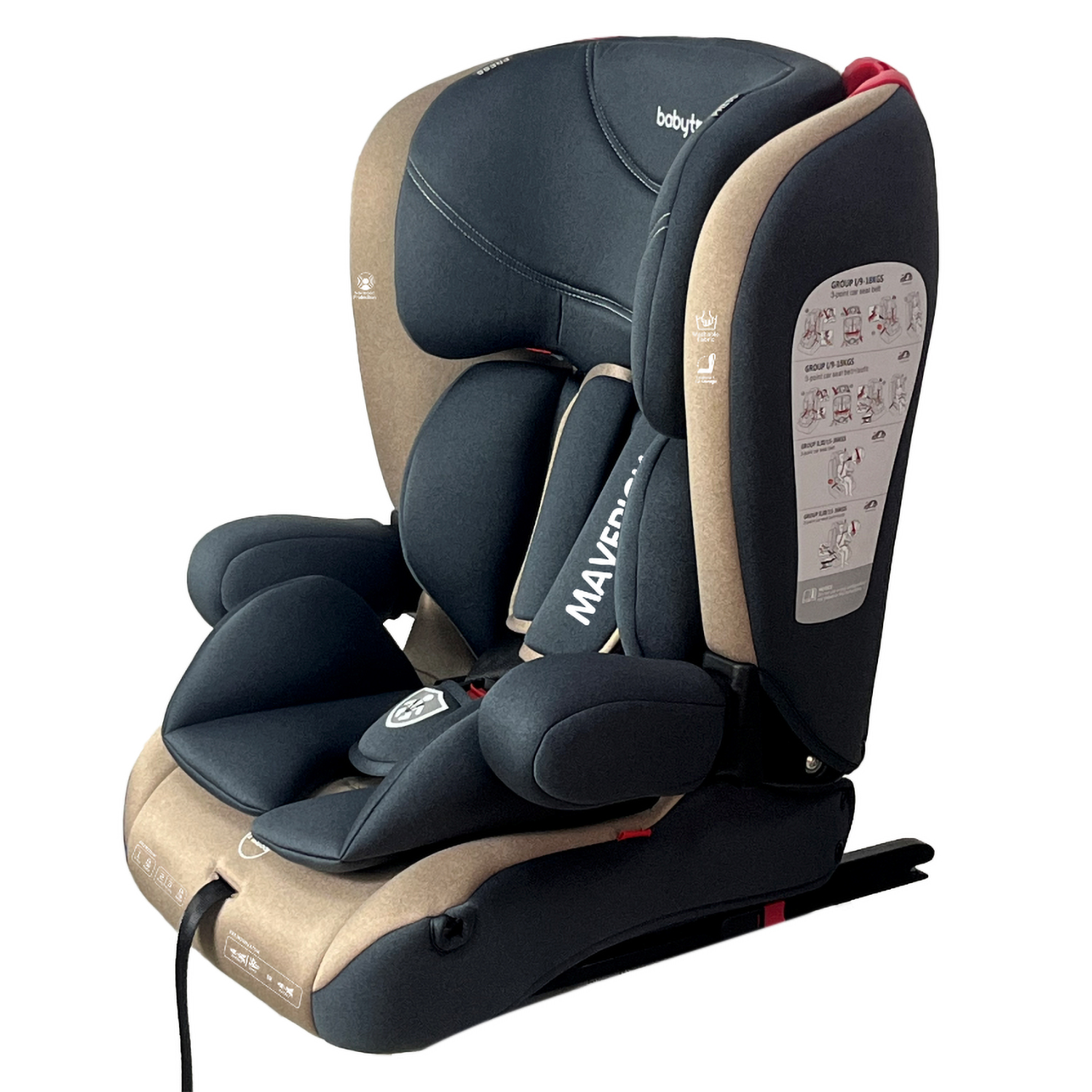 Автокресло Babyton Maverick Beige Isofix 1/2/3 (9-36 кг) - фото 22