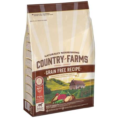 Корм для собак Country Farms Grain Free с говядиной 2.5кг
