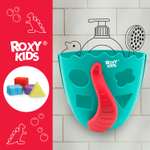 Органайзер ROXY-KIDS для ванной DINO цвет мятный/коралловый