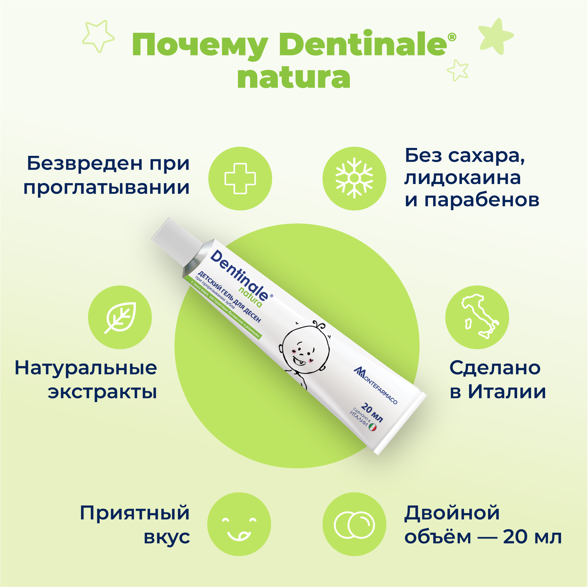 Гель для десен Dentinale natura детский 20мл 02267CU - фото 3