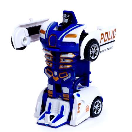 Робот АВТОБОТЫ «Полицейский» трансформируется при столкновении