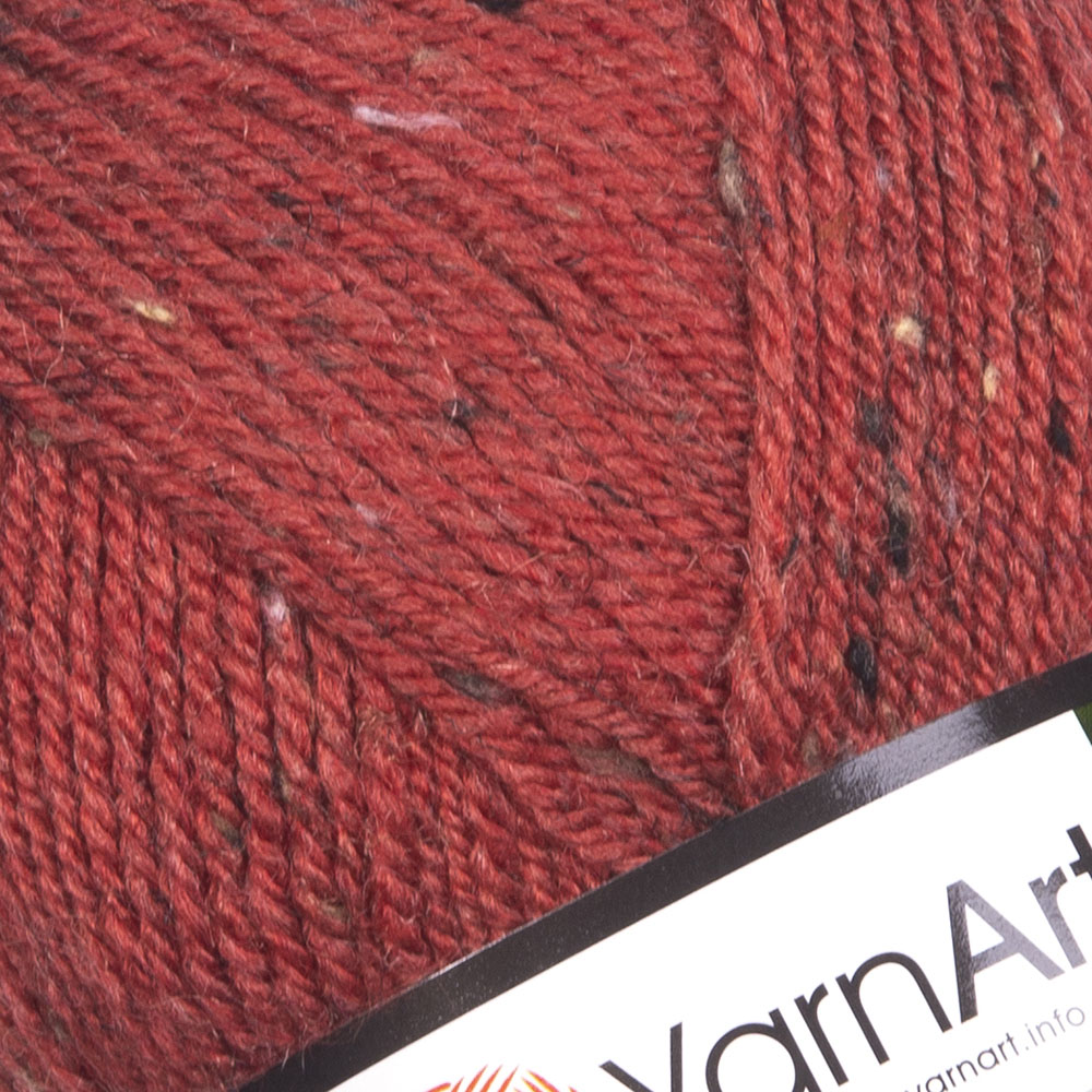 Пряжа YarnArt Tweed смесовая 100 г 300 м 231 терракотовый 5 мотков - фото 7