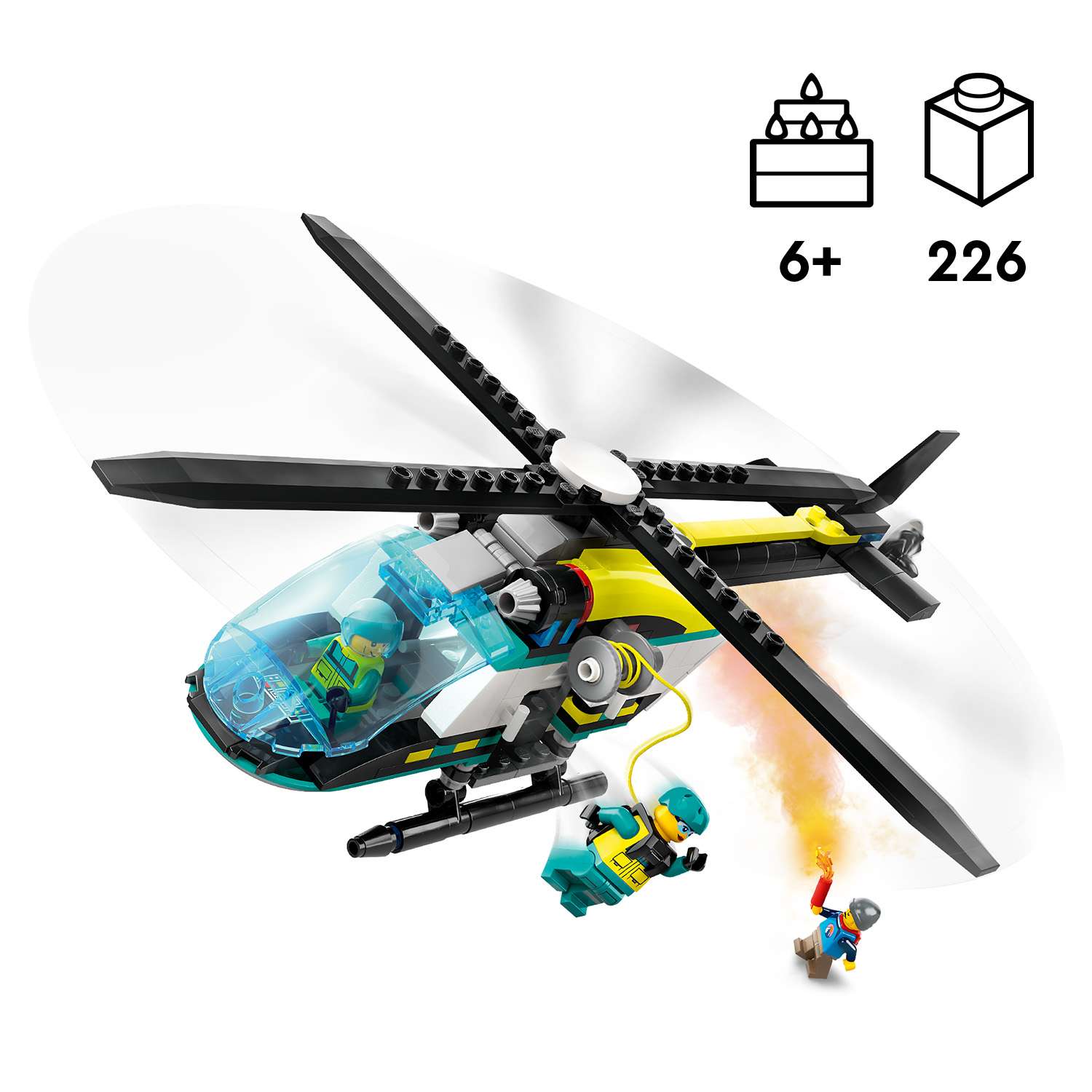 Конструктор LEGO City Аварийно-спасательный вертолет 60405 - фото 3