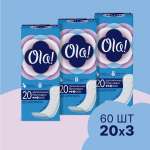 Ежедневные прокладки Ola! удлиненные без аромата 60 шт 3 уп по 20 шт