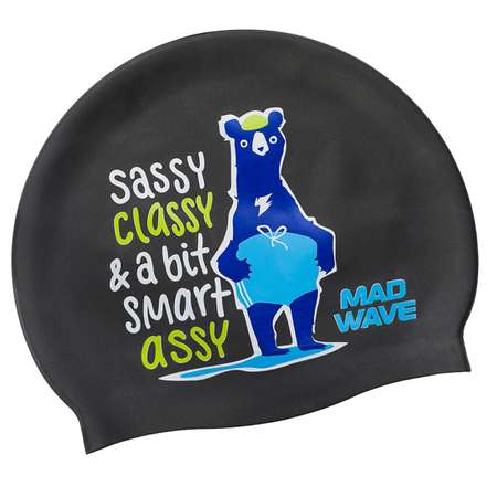 Шапочка для плавания Mad Wave Smart Assy M0570 02 0 01W Черный