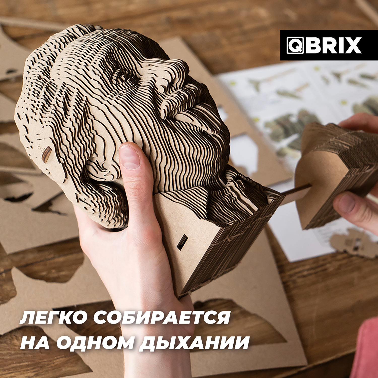 Конструктор QBRIX 3D картонный Эйнштейн 20002 20002 - фото 6