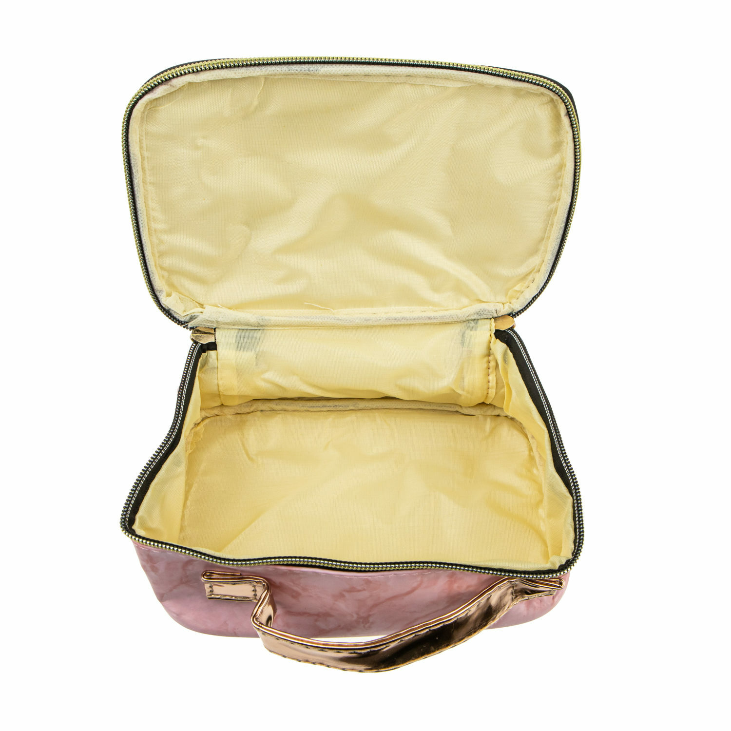 Пенал-косметичка Lukky мраморная с золотом розовая - фото 3