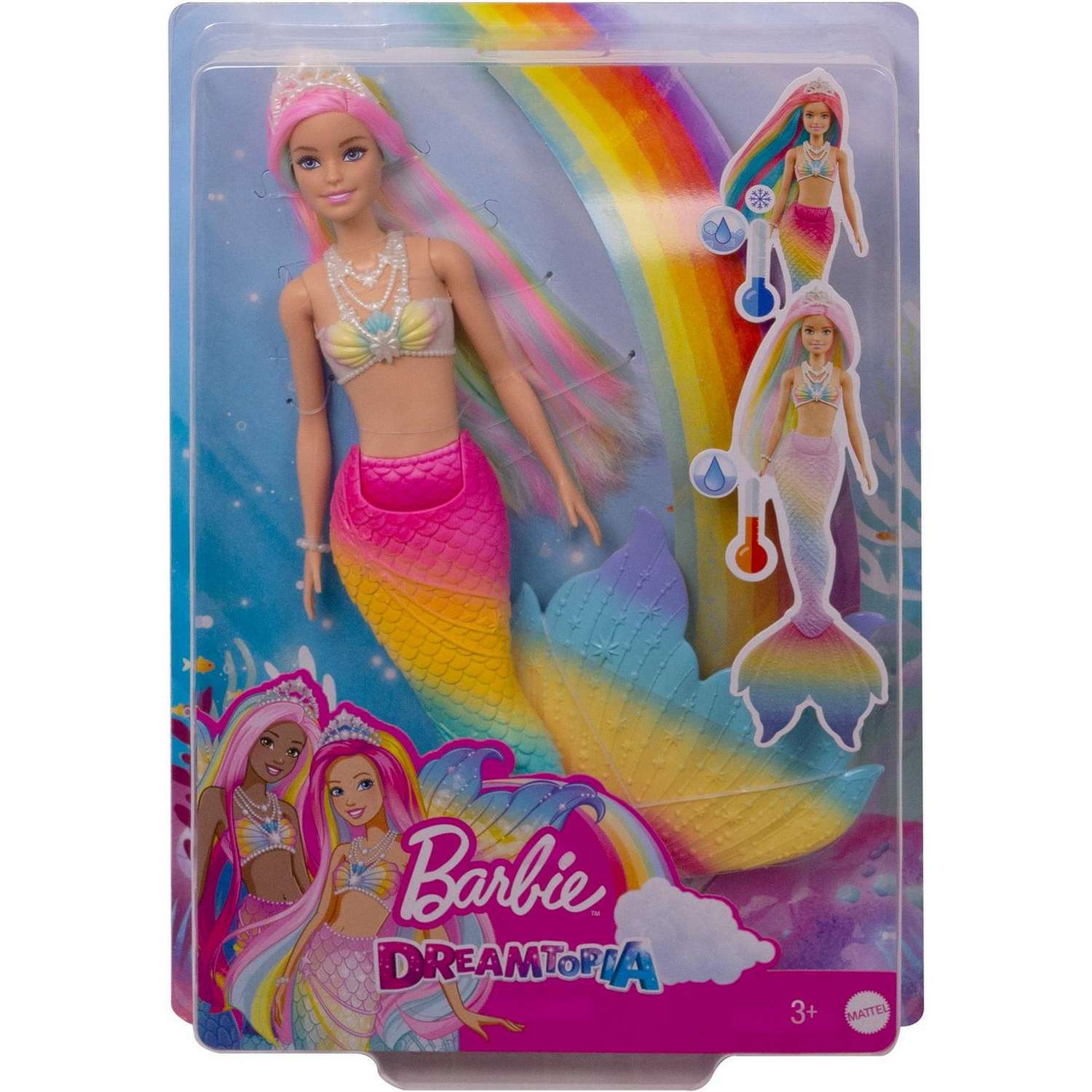 Кукла Barbie Русалочка с разноцветными волосами GTF89 GTF89 - фото 2