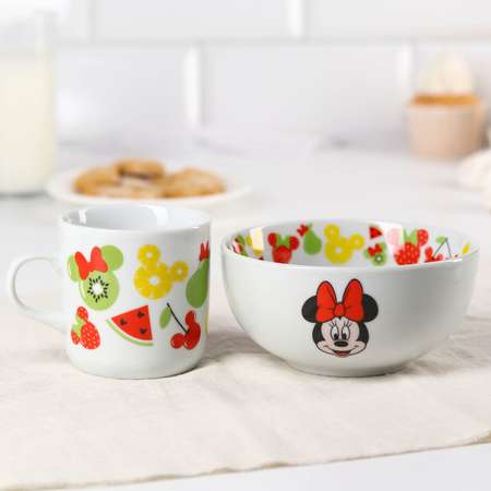 Набор детской посуды Disney «Минни» 2 предмета салатник кружка