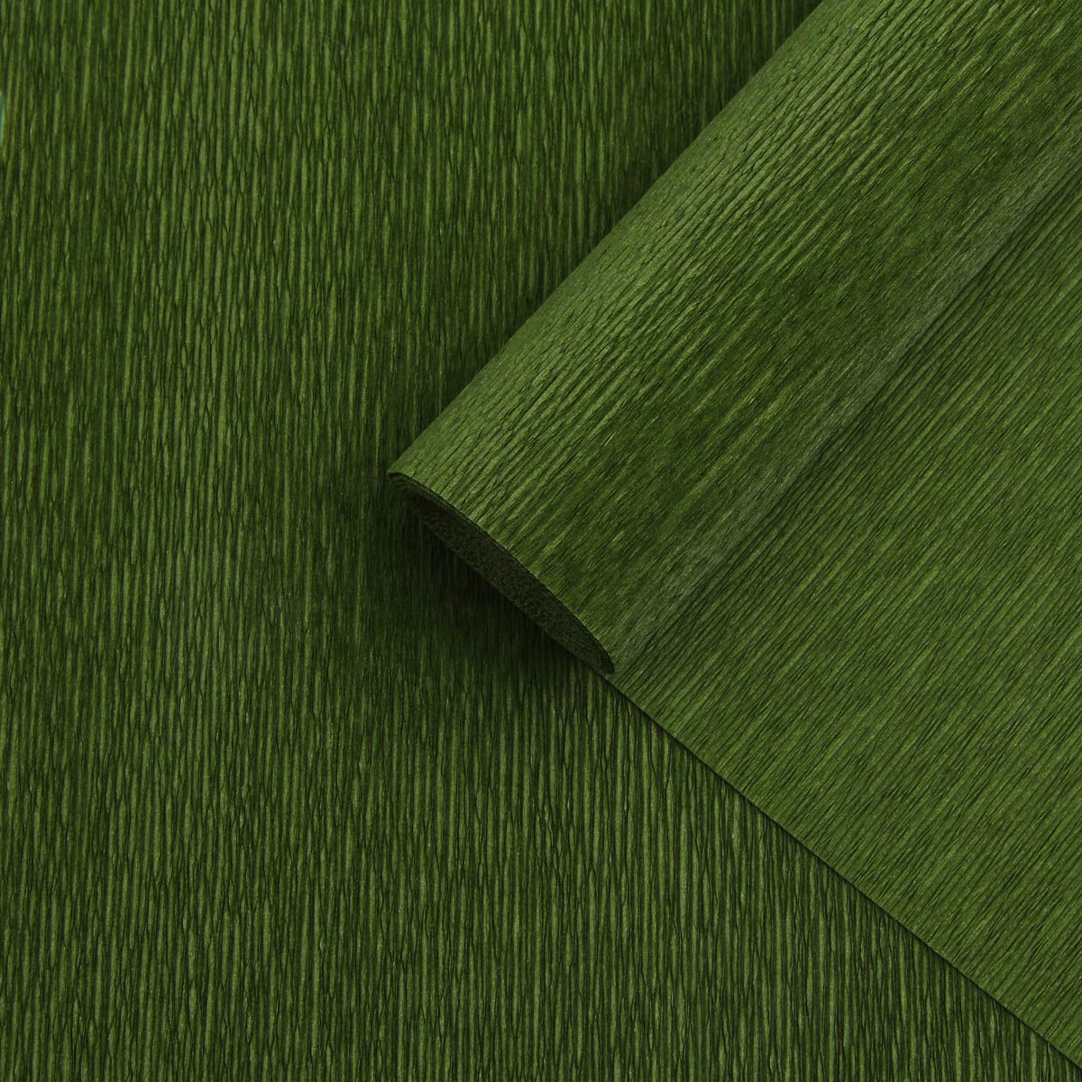 Бумага Айрис гофрированная креповая для творчества 50 см х 2.5 м 180 г травяная - фото 3