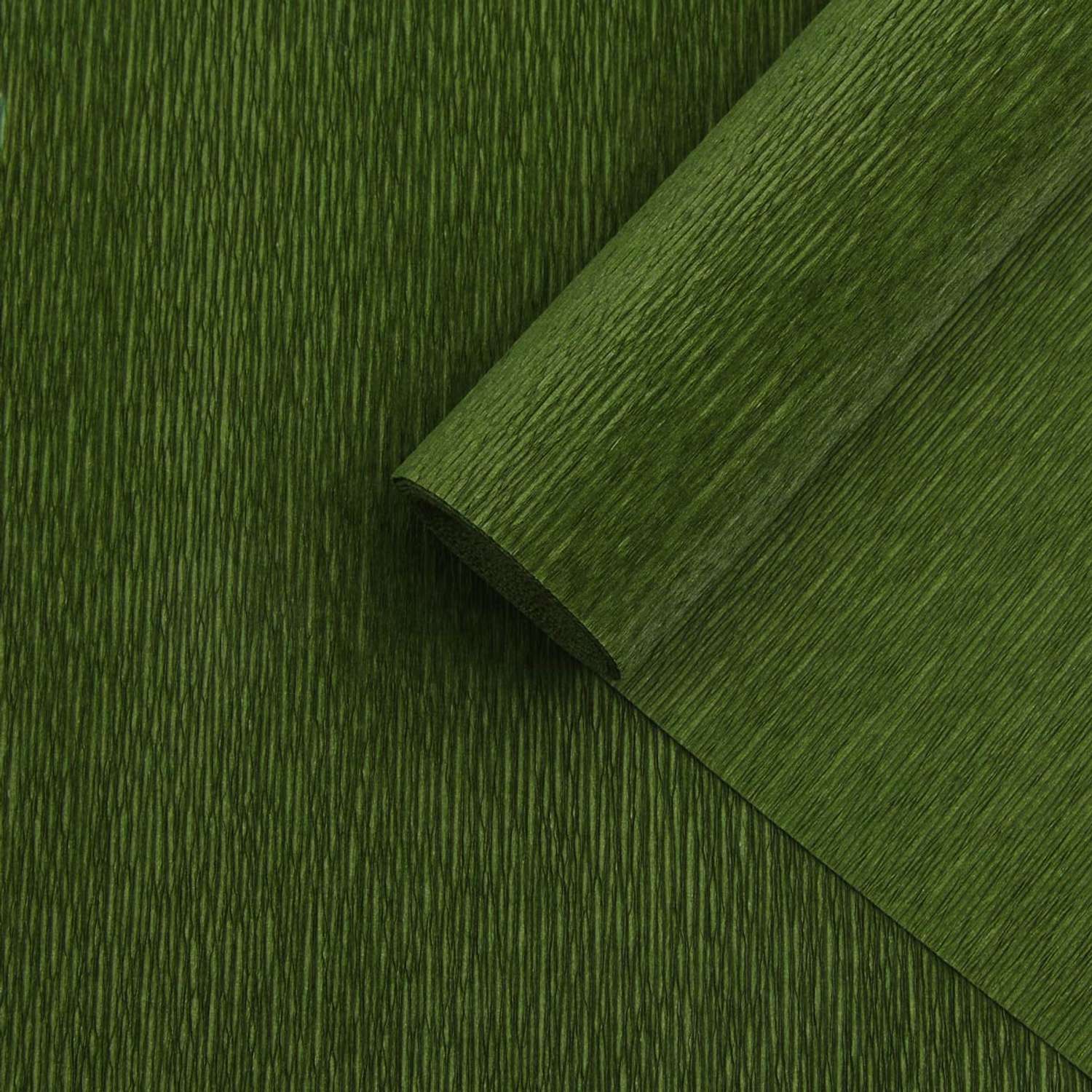 Бумага Айрис гофрированная креповая для творчества 50 см х 2.5 м 180 г травяная - фото 3