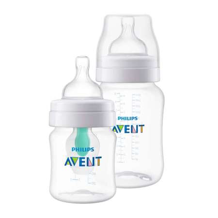 Набор бутылочек Philips Avent Anti-colic с клапаном Airfree и без 2 шт с 0 месяцев SCD809/01