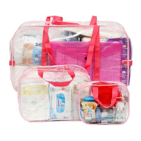 Готовая сумка в роддом Хорошая Мама Максимальная 70 предметов розовая