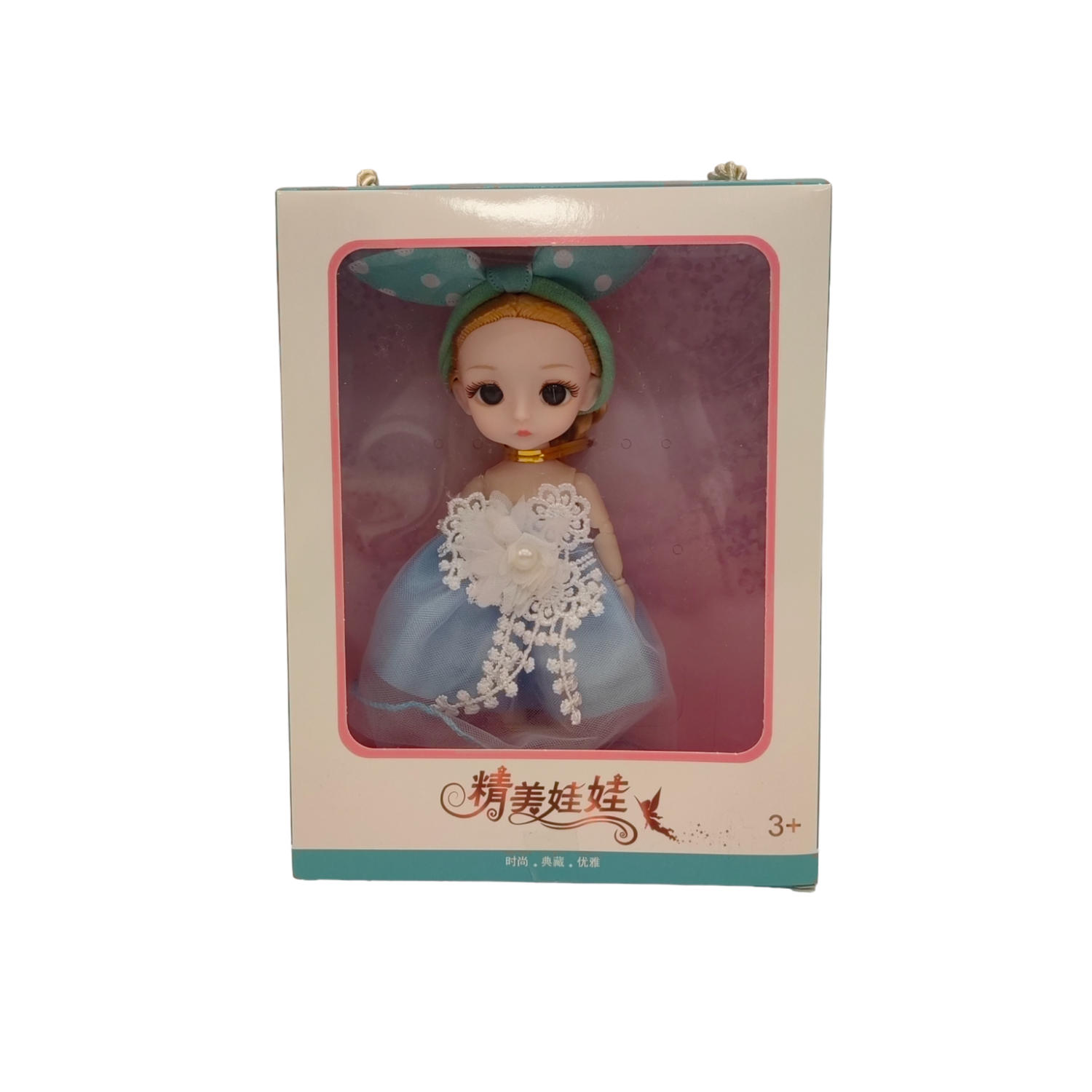 Кукла SHARKTOYS 15 см с бантом в голубом платье в подарочном пакете 350000004 - фото 5