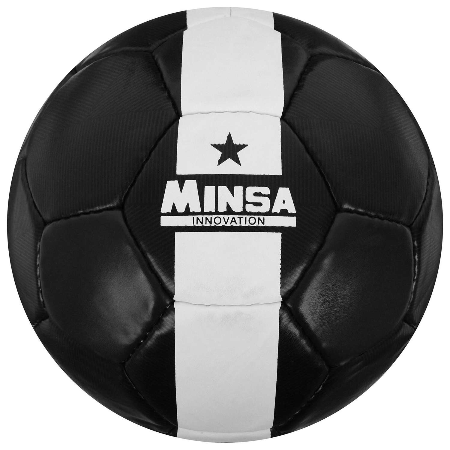 Мяч MINSA футбольный PU. ручная сшивка. 32 панели. размер 5. 420 г - фото 1