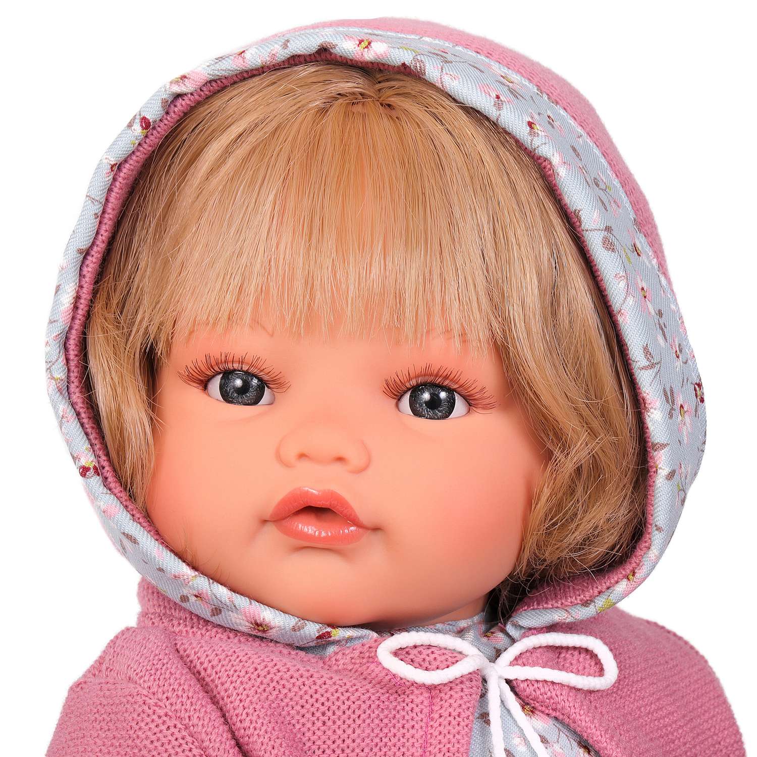 Кукла говорящая Antonio Juan Изабелла в темно-розовом 42 см плачет мягконабивная 1671Bl - фото 6